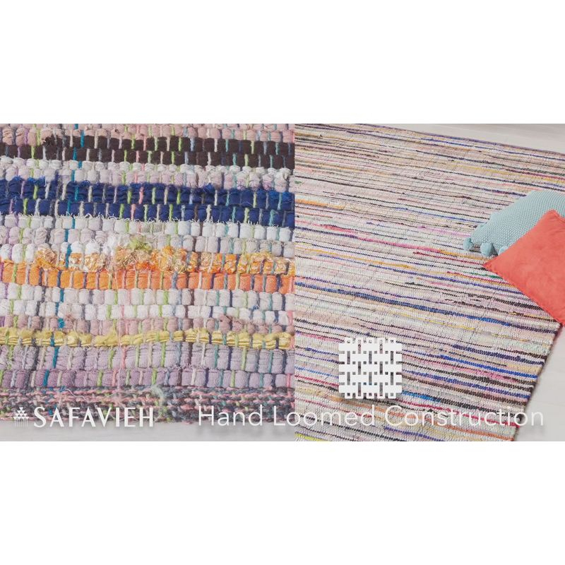 Rag Rug RAR240 Hand Woven Indoor Runner Rug - Red/Multi - 2'3"x10' - Safavieh.