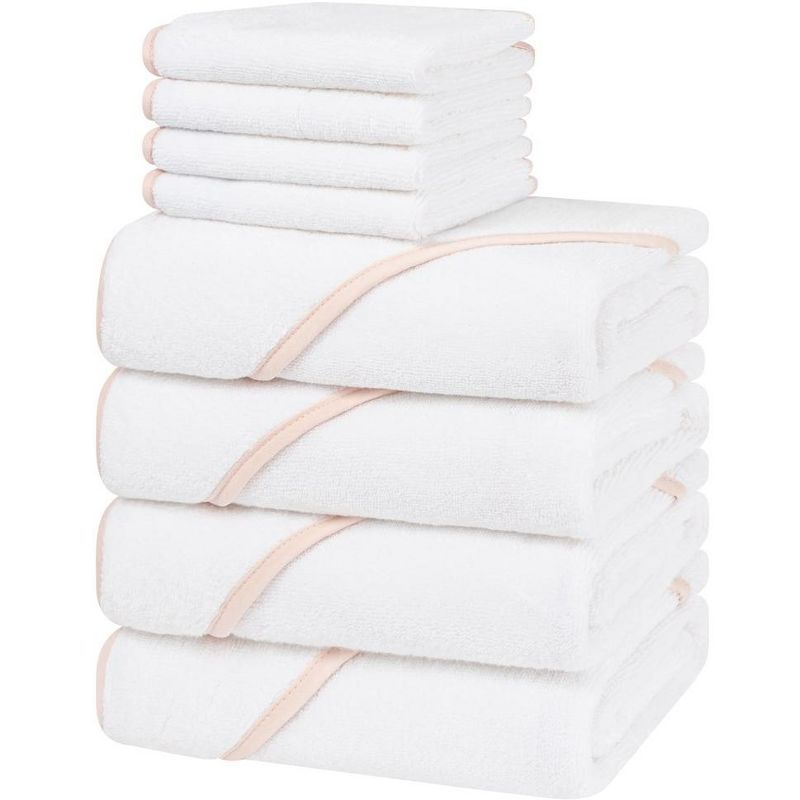 American Soft Linen Turkish Baby Toddler Hooded Bath Towel Set, 100% Cotton Soft Fluffy Baby Toddler Hooded After Shower Towels