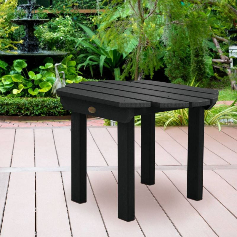 Classic Westport Patio Side Table Black - highwood: Weather-Resistant, Rectangular End Table