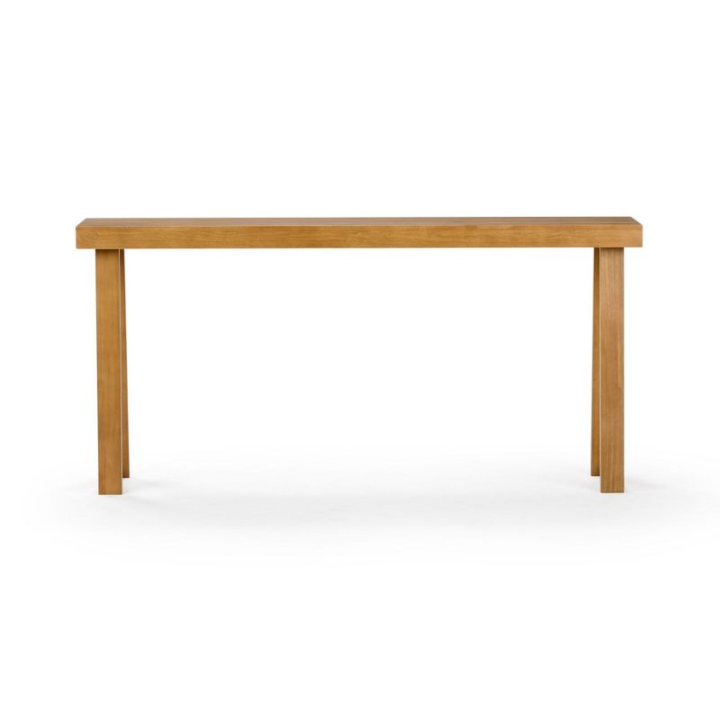 Plank+Beam 66" Classic Console Table, Solid Wood Entryway Table, Foyer Tables, Narrow Console Tables, Pecan