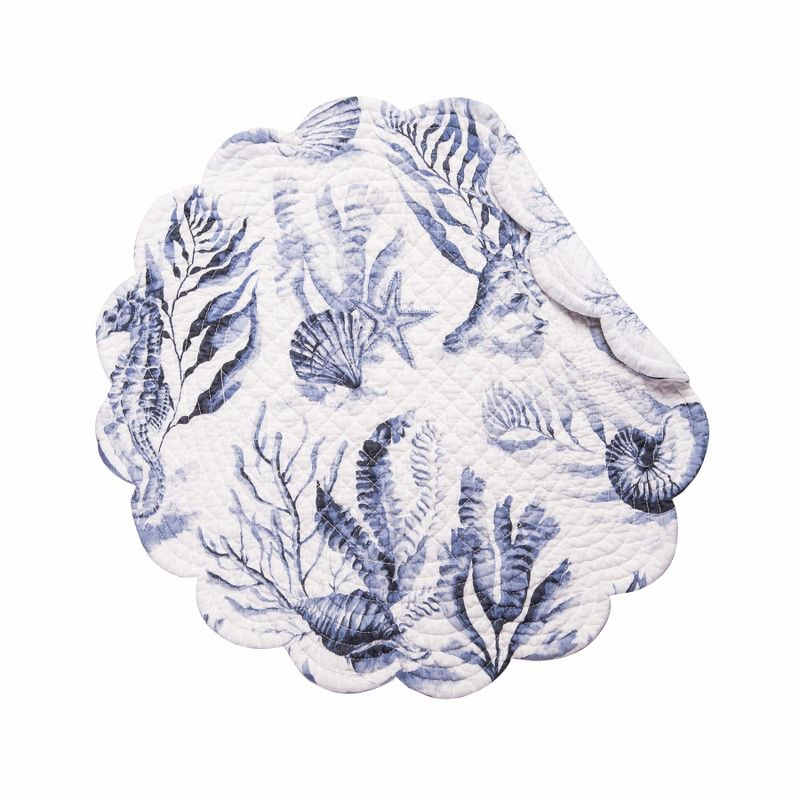 C&F Home Midnight Lagoon Round Placemat Set of 6