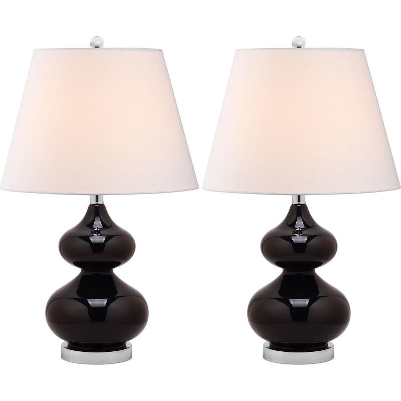 Eva Double Gourd Table Lamp (Set of 2) - Black - Safavieh.