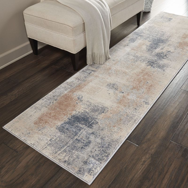 Nourison Rustic Textures Contemporary Abstract Indoor Area Rug Beige/Grey 2'2" x 7'6"