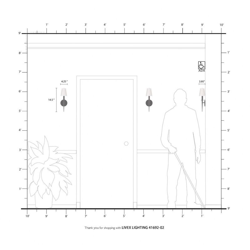 Livex Lighting Witten 1 - Light Wall Light in  Polished Brass