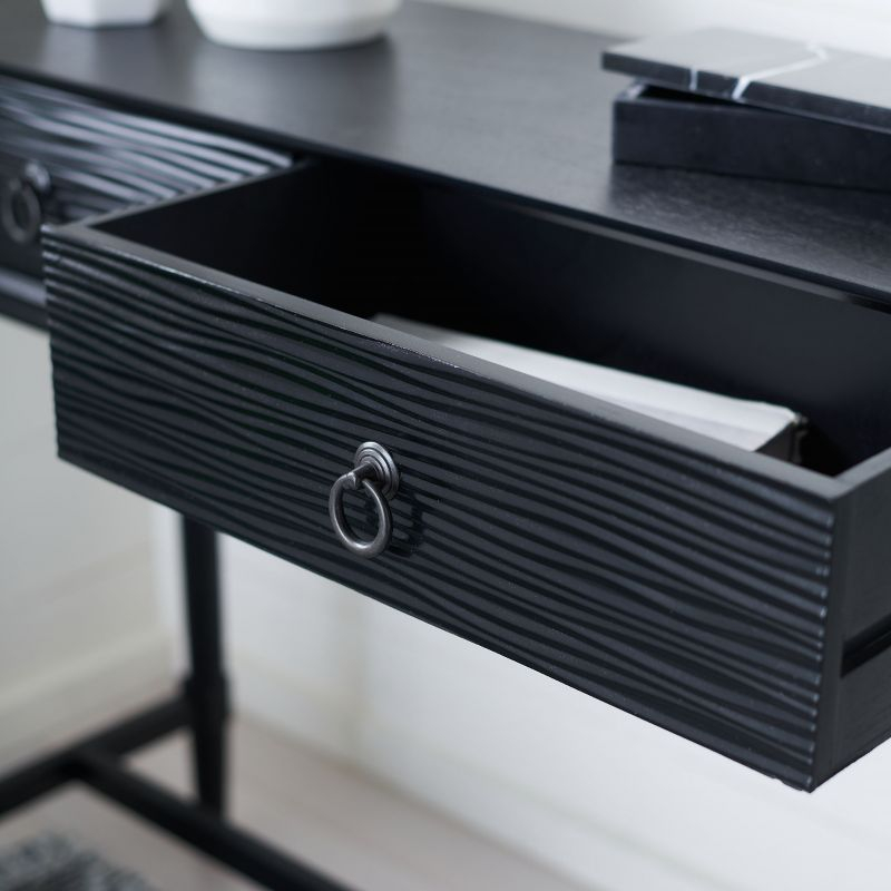 Aliyah 2 Drawer Console Table - Black - Safavieh