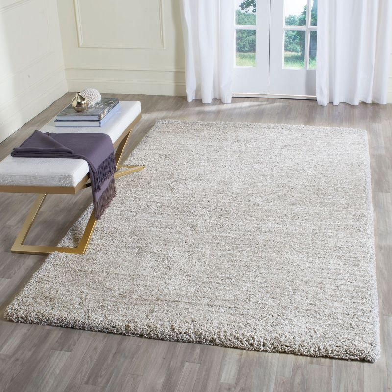Ultimate Shag SGU211 Hand Tufted Indoor Accent Rug - Silver/Silver - 3'x5' - Safavieh.