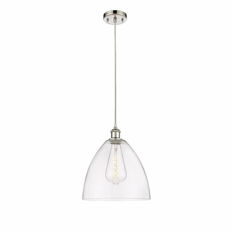 Innovations Lighting Bristol Glass 1 - Light Pendant in  Polished Nickel