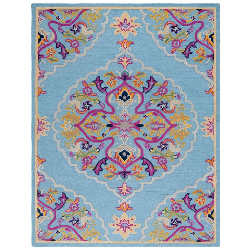 Bellagio BLG605 Hand Tufted Indoor Area Rug - Light Blue/Multi - 8'9"x12' - Safavieh