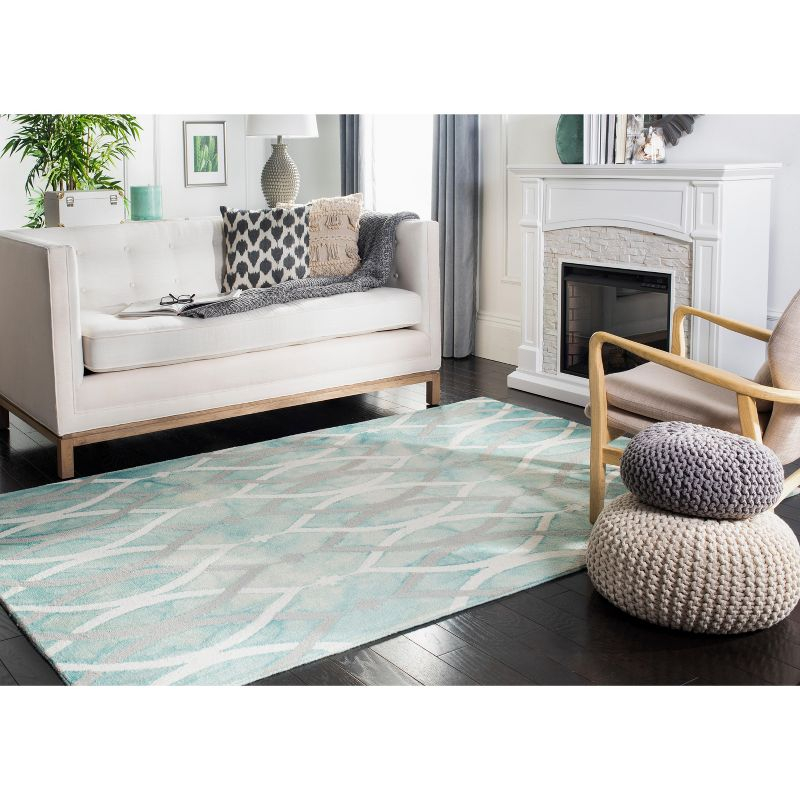Dip Dye DDY534 Hand Tufted Area Rug - Green/Ivory Grey - 8'x10' - Safavieh.