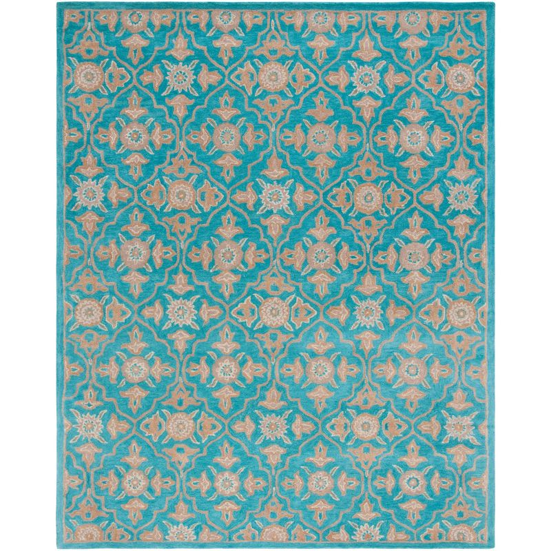 Heritage HG870 Hand Tufted Area Rug - Turquoise/Multi - 6'x9' - Safavieh.