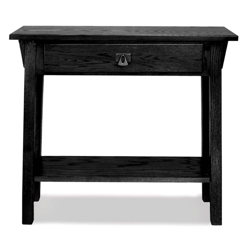 Favorite Finds Mission Hall Stand Slate Finish - Leick Home: Compact Wood Entryway Table with Drawer, CARB Certified