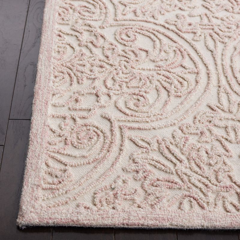 Martha Stewart Trace - MSR3511 - Indoor Hand Tufted Area Rugs - Ivory/Pink - 6'x9'