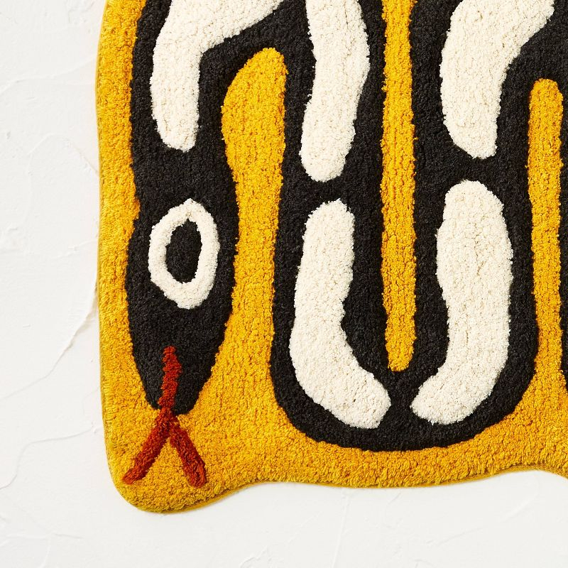 18"x30" Novelty Bath Rug Snake - Opalhouse™ designed with Jungalow™: Cotton, Tufted, Machine Washable, Medium Pile