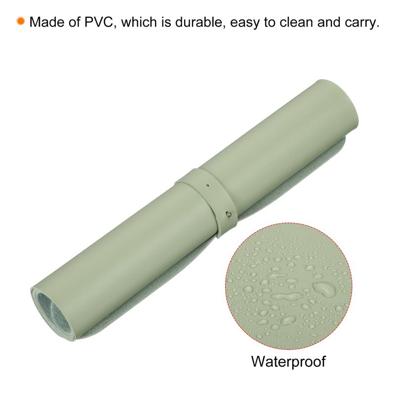 Unique Bargains Office Non-Slip Waterproof PVC Desk Mat Protector Green 28"x14"