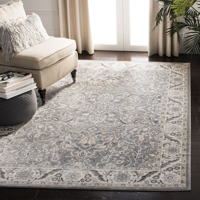 Isabella ISA912 Power Loomed Area Rug - Grey/Dark Grey - 4'x6' - Safavieh.