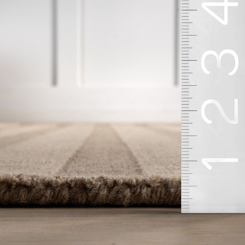 Nuloom Vestry Striped Wool Area Rug, 6' x 9', Brown