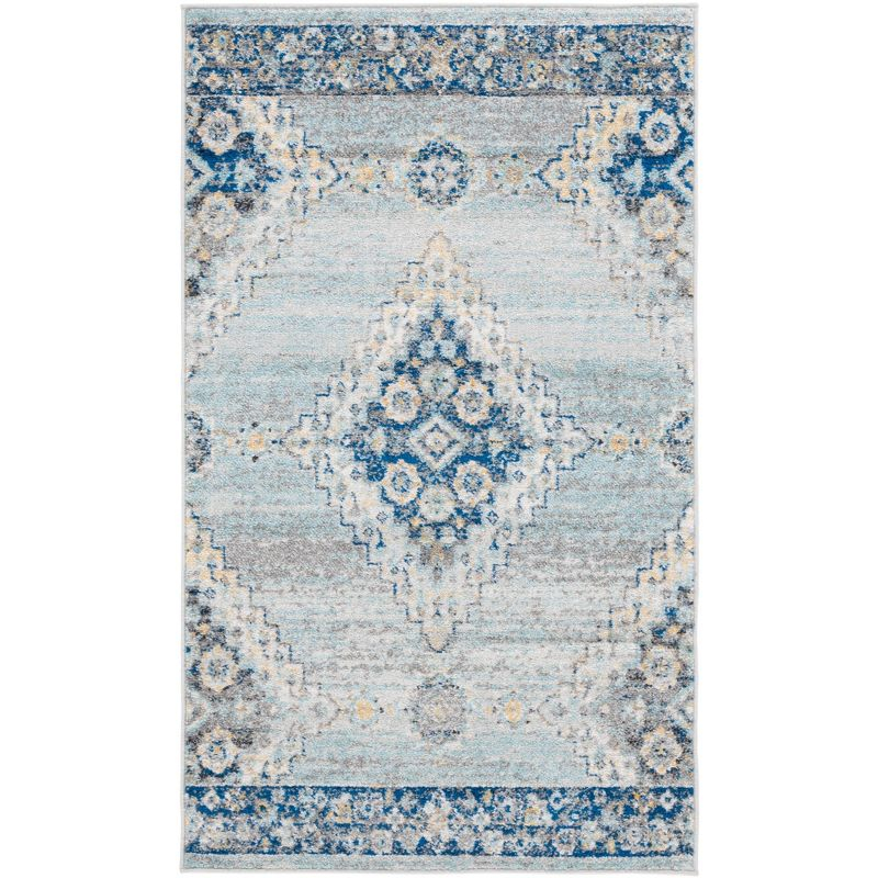 Madison MAD615 Power Loomed Area Rug - Grey/Cream - 3'x5' - Safavieh.