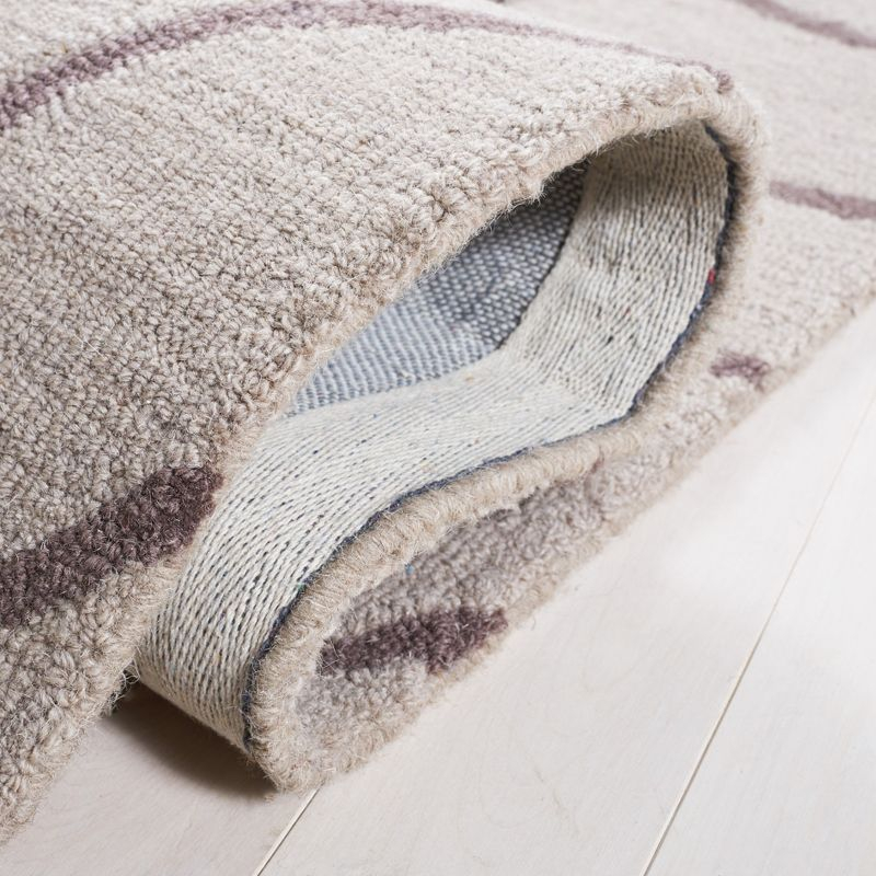 Fifth Avenue FTV127 Hand Tufted Indoor Area Rug - Beige/Brown - 5'x5' - Safavieh