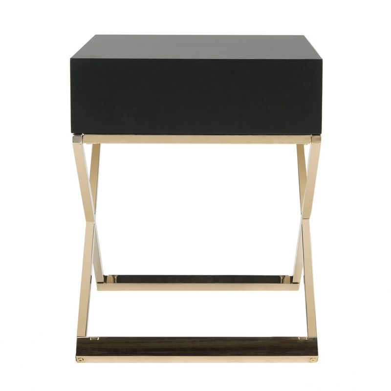 Zarina Modern Cross Leg End Table - Black - Safavieh.