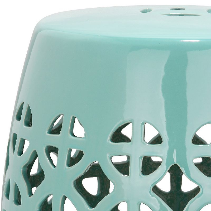 Circle Lattice Garden Stool - Indoor/Outdoor - ACS4508 - Blue - Safavieh
