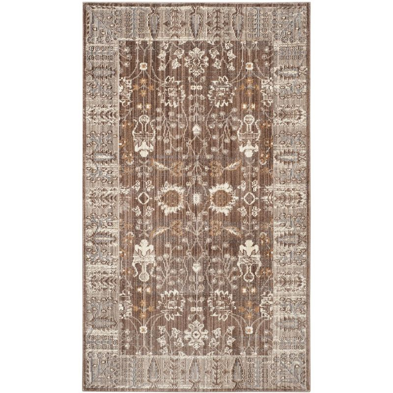 Valencia VAL118 Power Loomed Indoor Accent Rug - Brown/Beige - 3'x5' - Safavieh