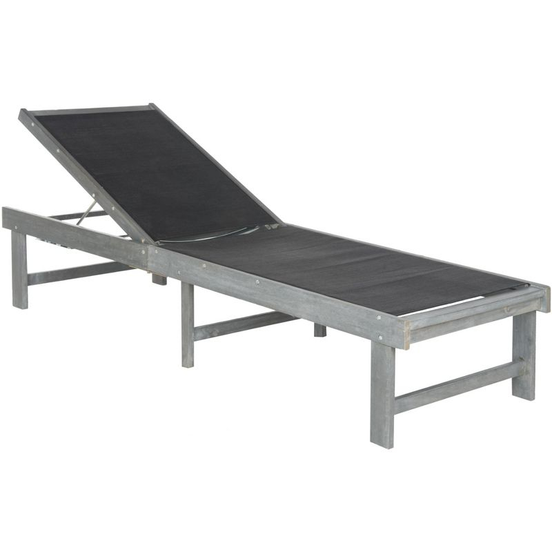 Manteca Lounge Chair - Outdoor - PAT6708 - Ash Grey/Black -Safavieh