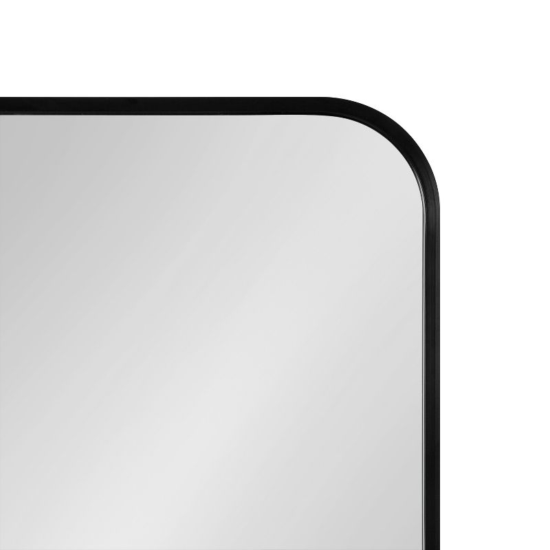 Kate and Laurel Zayda Radius Rectangle Framed Wall Mirror, 24x36, Black