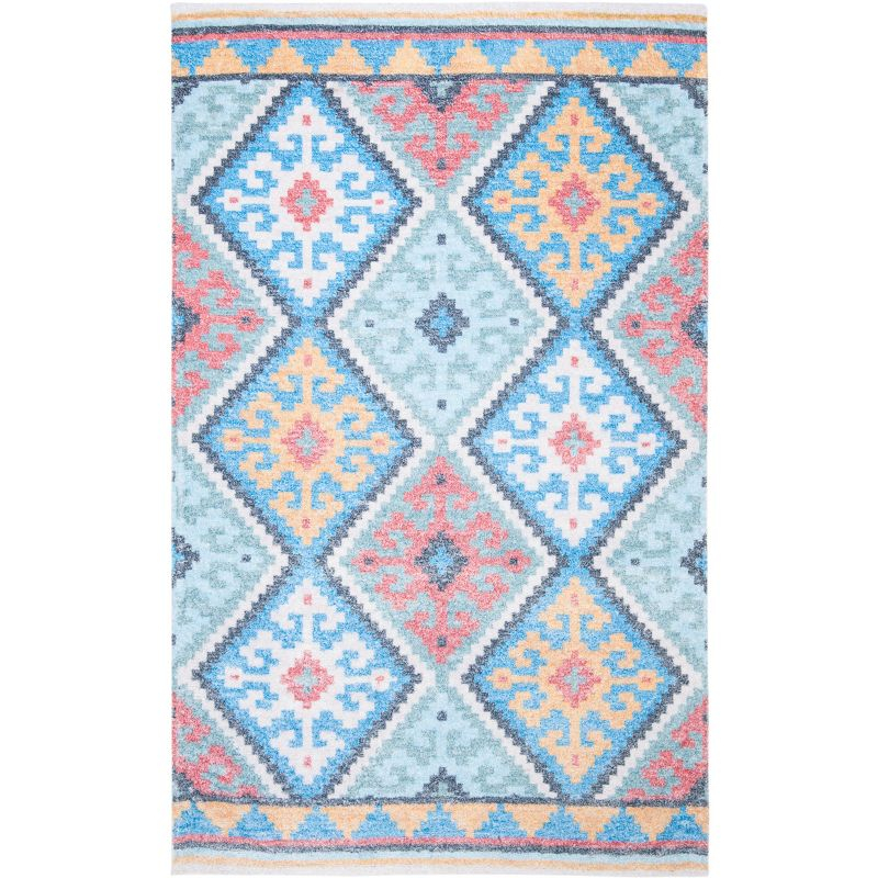 Saffron SFN560 Hand Loomed Area Rug - Blue/Aqua - 4'x6' - Safavieh.