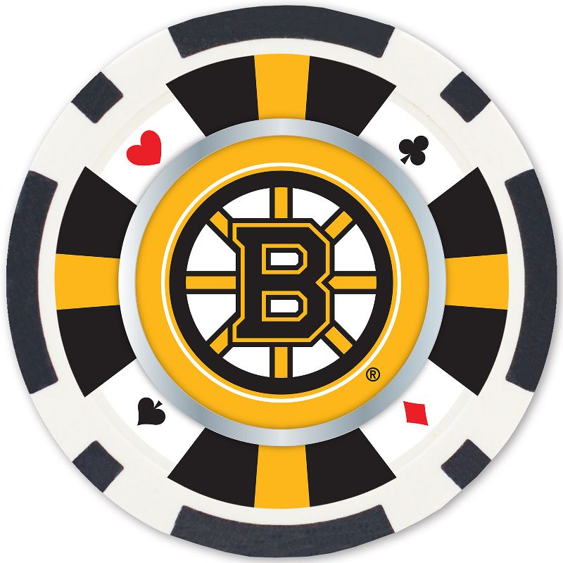 MasterPieces Casino Style 100 Piece Poker Chip Set - NHL Boston Bruins