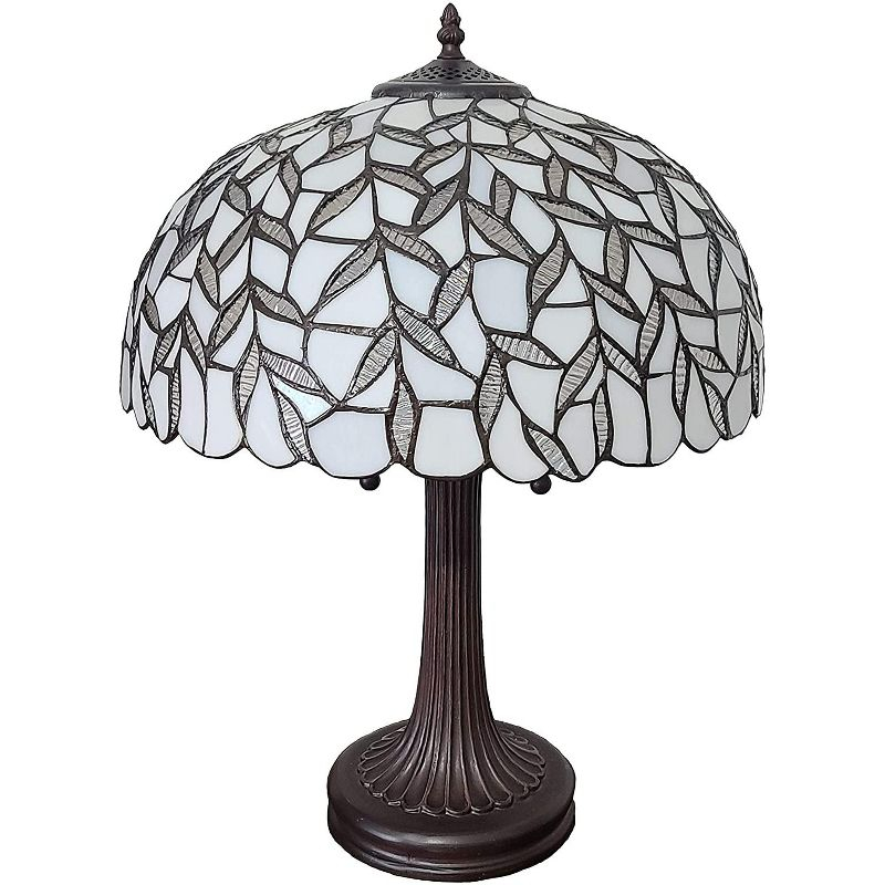 Amora Lighting Tiffany Style Peacock Design Table Lamp 24" Tall