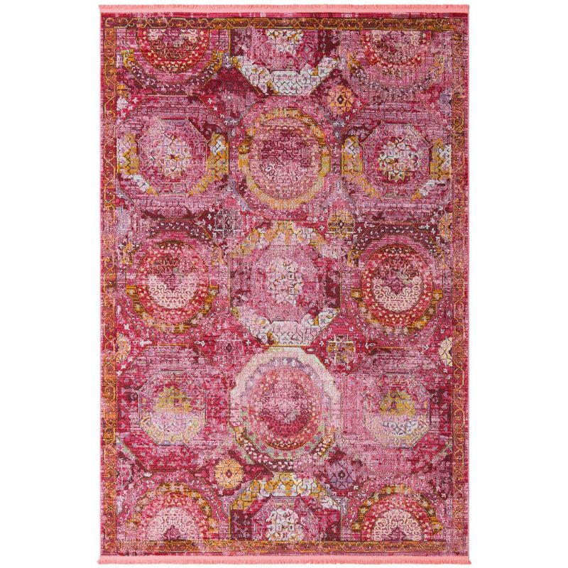Unique Loom Baracoa Collection Area Rug - Coppelia (7'  x 10' Rectangle Pink/Ivory)