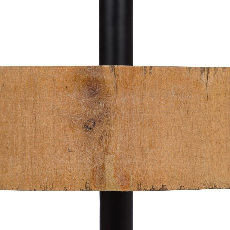 Kate and Laurel Woodmont Tray, 3 Tier, Rustic Brown