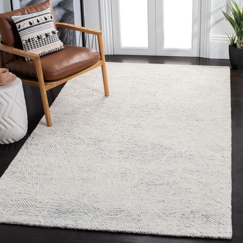 Metro MET999 Hand Tufted Indoor Accent Rug - Dark Grey/Ivory - 3'x5' - Safavieh