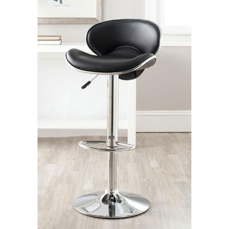 Shambi Swivel Bar Stool - Black - Safavieh