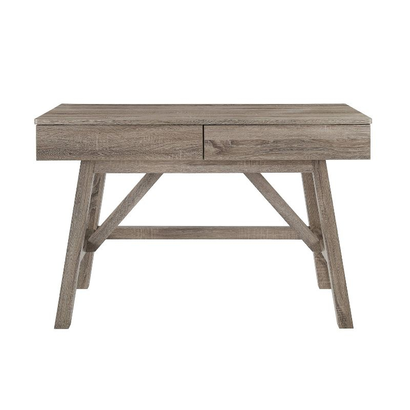 Tracey Transitional Writing Desk with Drawer Gray - Linon
