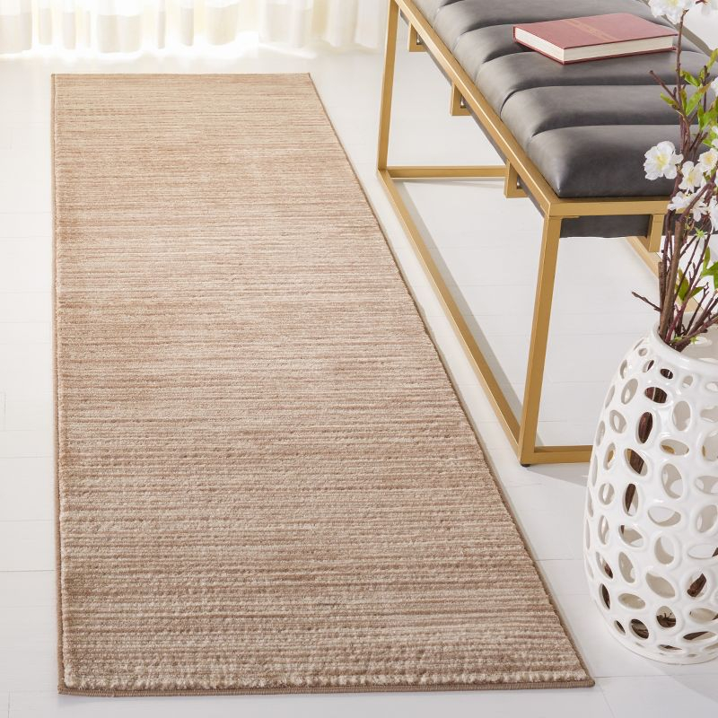 Vision VSN606 Power Loomed Indoor Runner Rug - Light Brown - 2'2"x10' - Safavieh