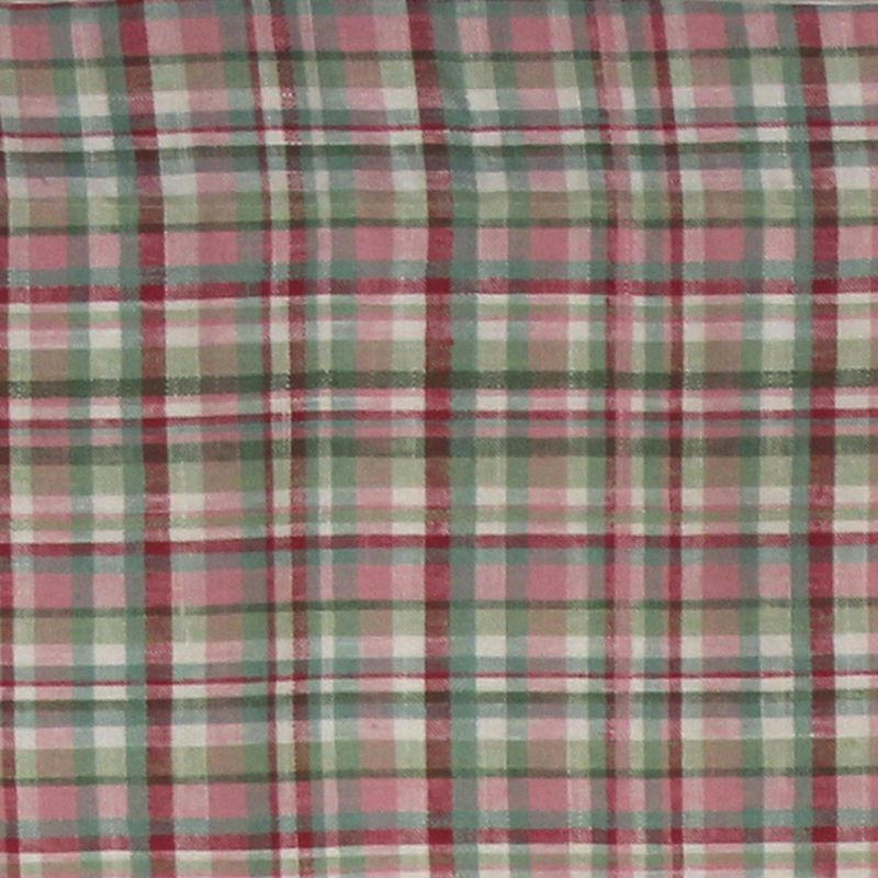 RLF Home Plaided Regal 100% Cotton with Fully Lined 3" Rod Pocket Valnance for Windows 50" x 17" Pastel