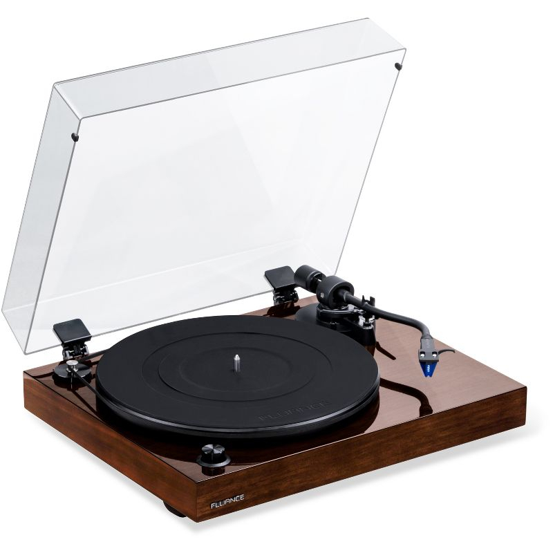 Fluance RT84 Reference High Fidelity Vinyl Turntable Record Player with Ortofon 2M Blue Cartridge & Speed Control Motor - Walnut