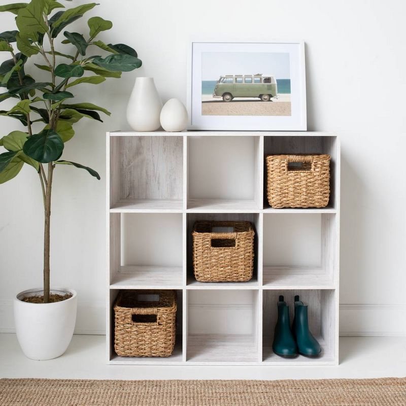 35.43" Paxberry 9 Cube Organizer Whitewash - Signature Design by Ashley