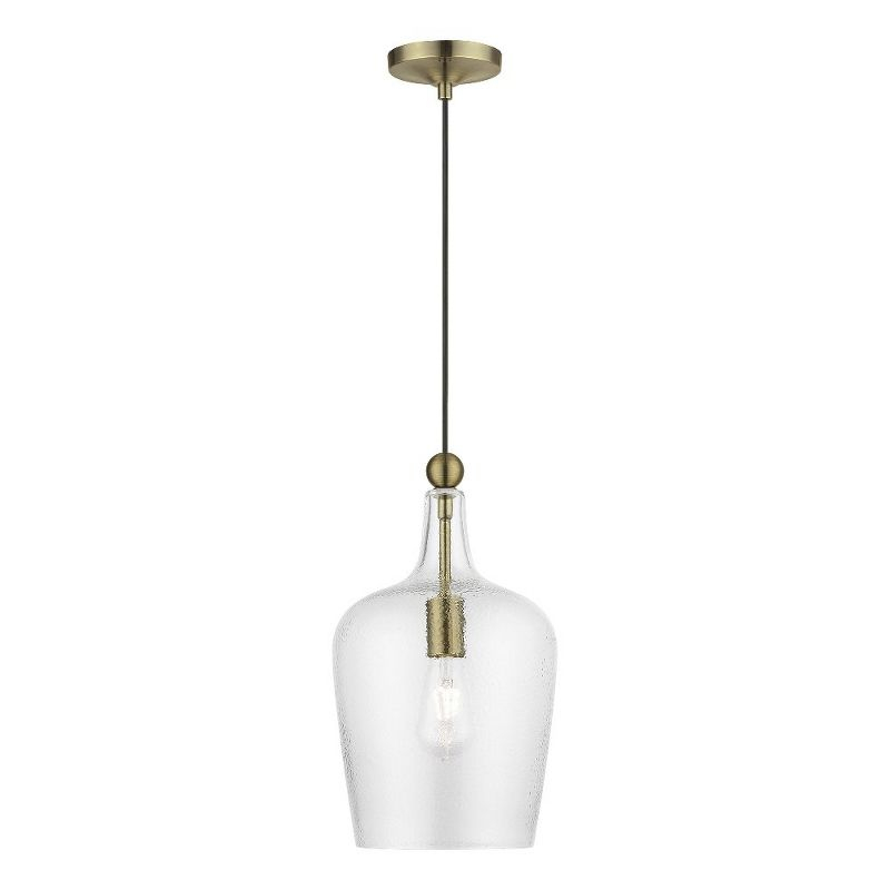 Livex Lighting Avery 1 - Light Pendant in  Antique Brass
