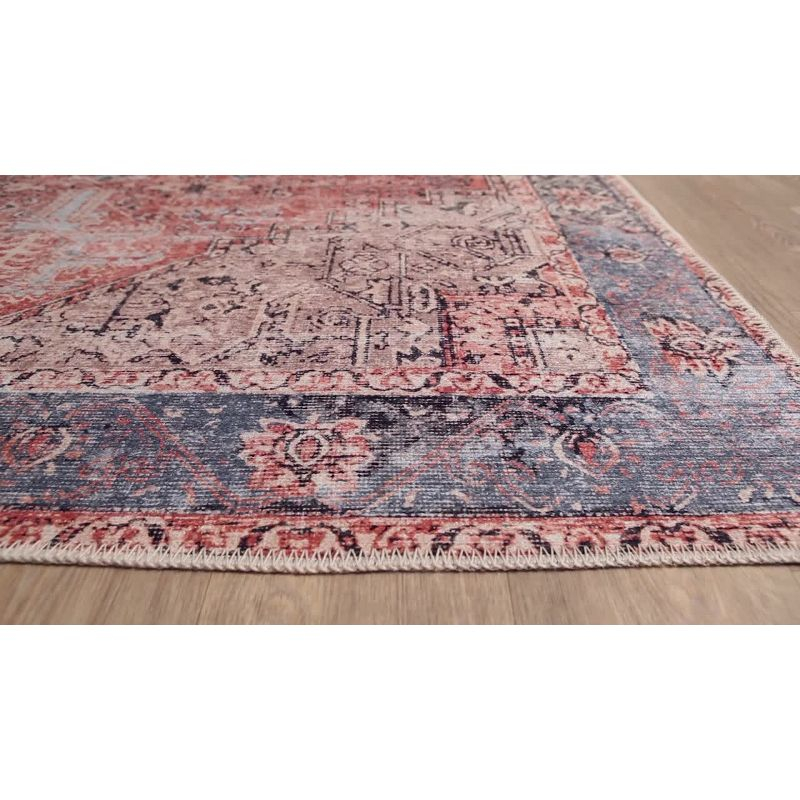 Livabliss 7'10"x10'2" Ushak Global Rugs Pink: Traditional Medallion, Stain & Fade-Resistant, Low Pile