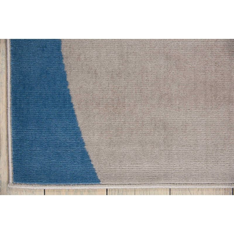 Nourison Grafix 5'3" x 7'3" (5' x 7') Grey Area Rug Retro Contemporary Geometric by Nourison