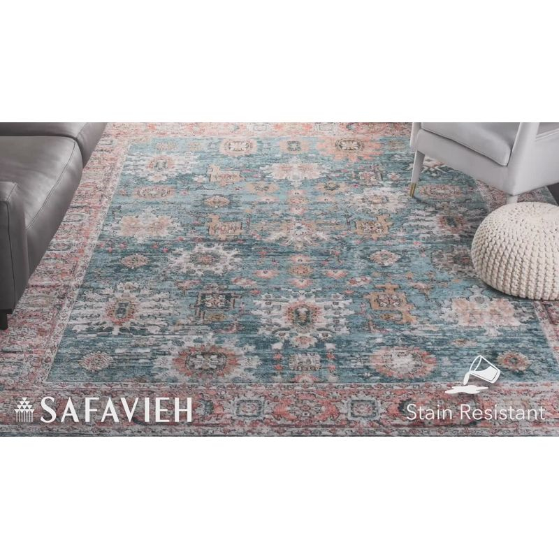 Shivan SHV797 Power Loomed Area Rug - Grey/Blue - 6'7" round - Safavieh.