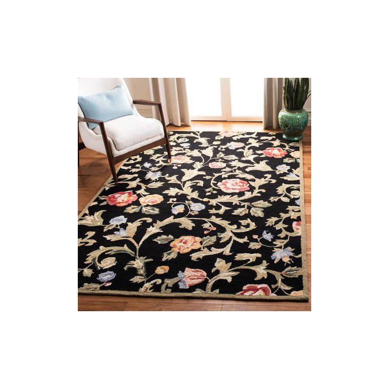 Chelsea HK310 Handmade Area Rug - 3'9"x5'9" - Black - Safavieh