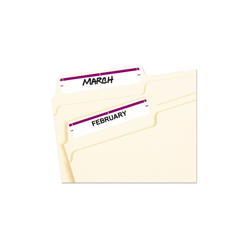 Avery Easy Peel Laser/Inkjet File Folder Labels 2/3" x 3 7/16" Purple 537829