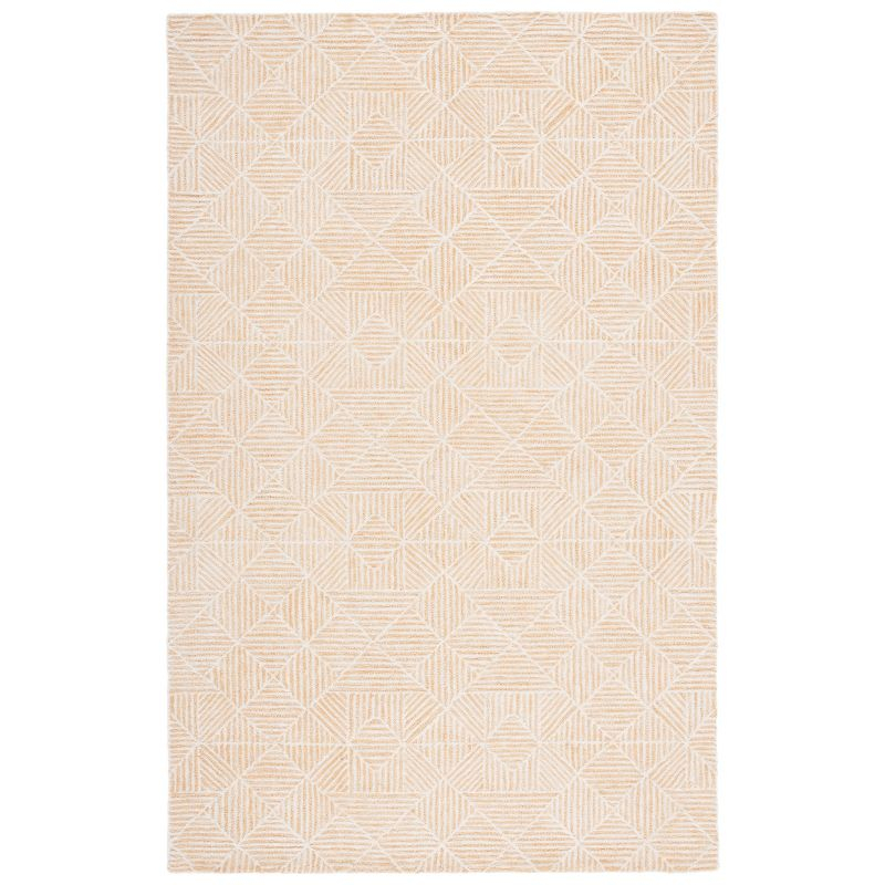 Abstract ABT763 Handmade Indoor Area Rug - Gold/Ivory - 6'x9' - Safavieh