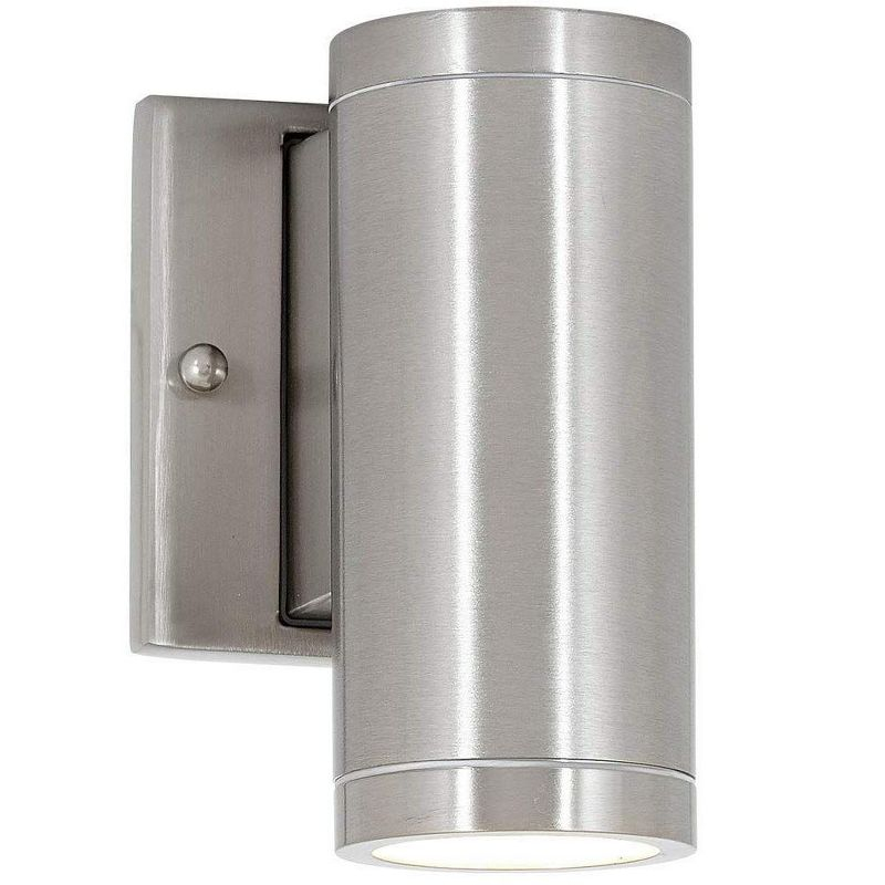 Hamilton Hills 6" Outdoor Wall Sconce Up Down Cylinder Light, ‎Brushed Nickel