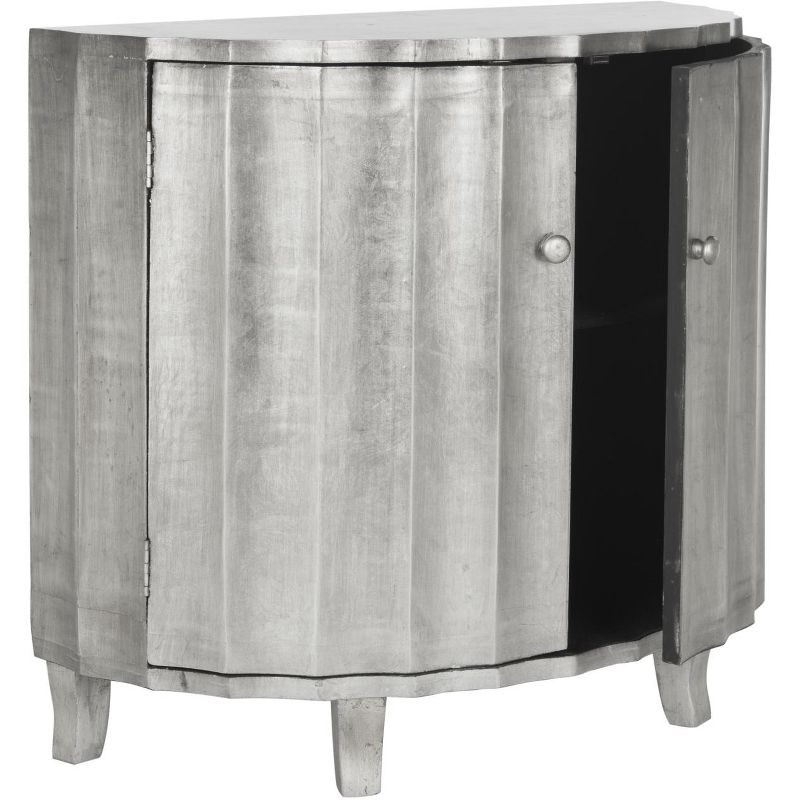 Rutherford Demilune Cabinet - AMH1516 - Silver - Safavieh Couture