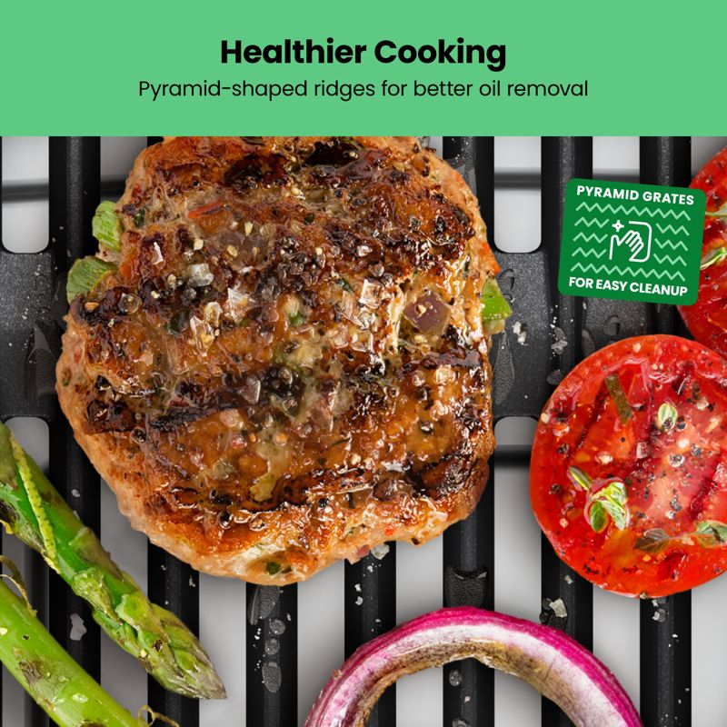 Chefman Smokeless Indoor Electric Grill with Adjustable Temperature Control - Stainless Steel