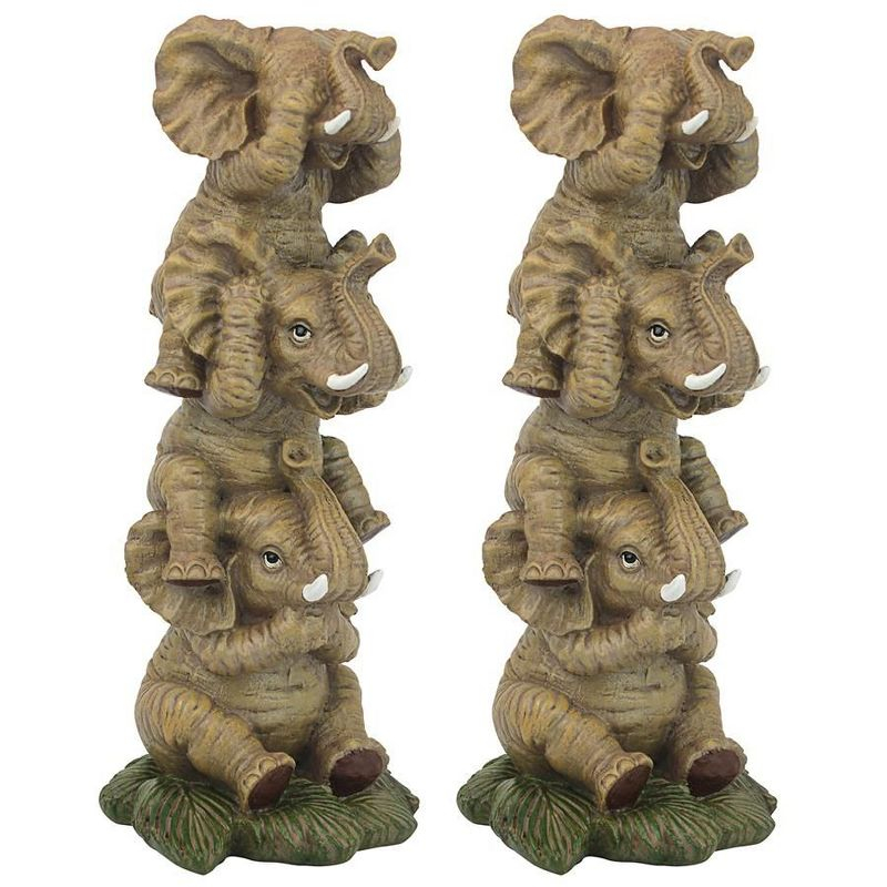 Design Toscano The Hear-No, See-No, Speak-No Evil Elephants: Medium, Set of Two